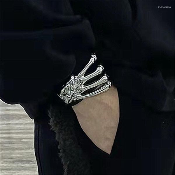 Bangle Punk Hip Hop Skull Bangles for Men Women Night Club Rock Cool Jewelry 2023 ГОТИЧЕСКИЕ Скелетные когти Браслеты Творческие Raym22