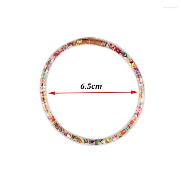 Pulseira para todo clima Glitter Jelly Bangles Cheia de silicone Plástico Pulseiras redondas Fita Laço Pulseira Presente Feminino Raym22