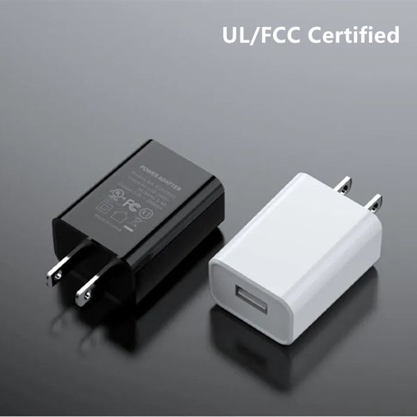 UL FCC Certified US Plug 5V 1A 2A USB Fast Charger Travel Wall Charger Mobile Phone Power Adapter for Samsung Xiaomi LG Quick Charger