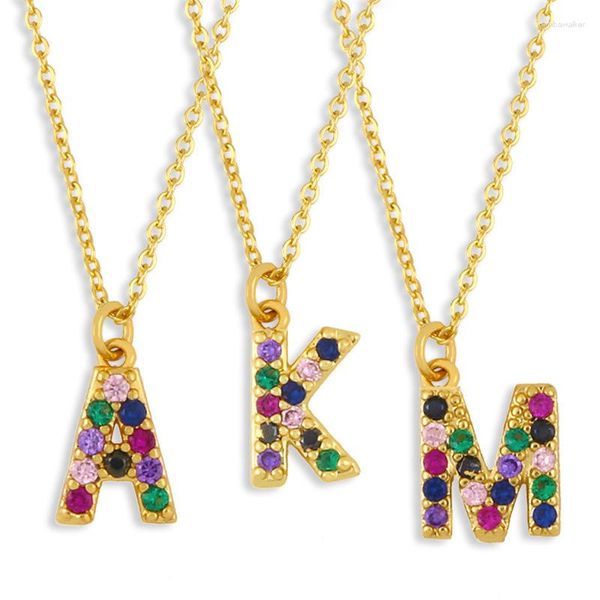 Подвесные ожерелья 2023 Мода Маленькая 26 Первоначальное ожерелье для женщин.