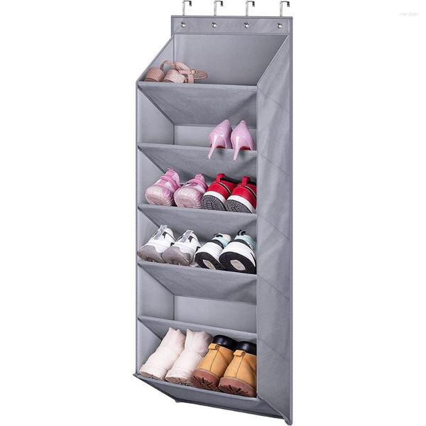 Aufbewahrungsboxen Schuh Rack für Tür mit tiefen Taschen 12 Paar Bag Organizer Hängende Kleiderschrank und Schlafsaal schmal nach Hause