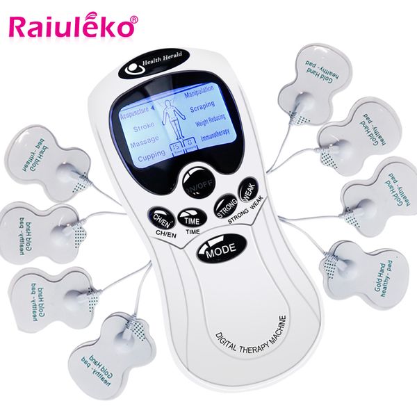 Outros Itens de Massagem 8 Electrode Health Care Tens Acupuncture Electric Therapy Massageador Machine Pulse Body Slimming Sculptor Massager Apparatus 230621