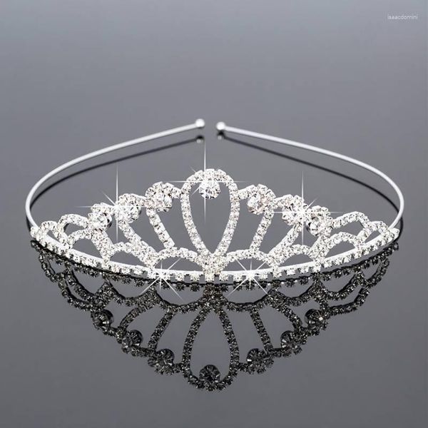 Saç klipsleri moda taç gelin kristal rhinestone tiara saç bandı saç tokası kızlar prenses aksesuarları parti mücevher hediyesi