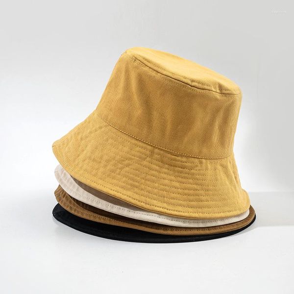 Cappelli Estate Autunno Pieghevole Cappello a secchiello per donna Protezione solare esterna Cotone Pesca Caccia Cap Anti-UV Tesa larga Panama Lady Sun