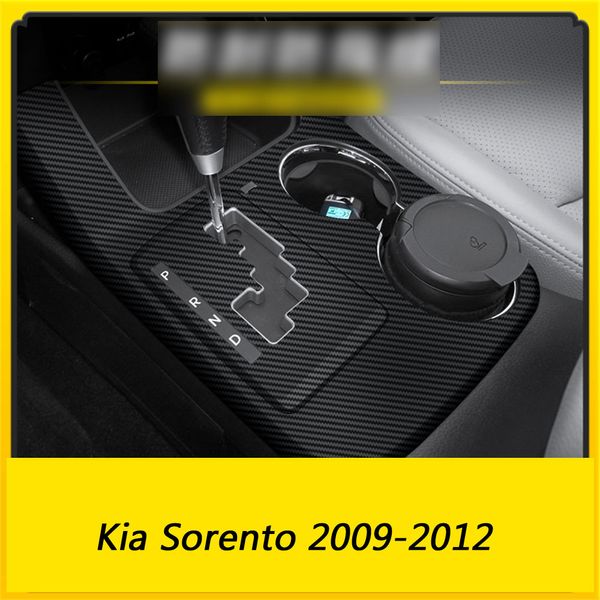 Para kia sorento 2009-2012 adesivos de carro autoadesivos de fibra de carbono vinil adesivos de carro e decalques estilo do carro acessórios