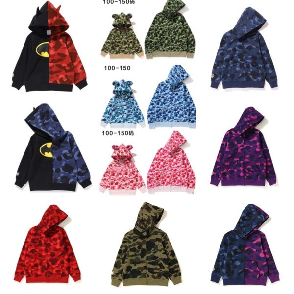 Mens Womens Hoodie Kids Todlers Hoodies Boys Girls Jacket Ape Child Children Coats Tracker Tracking Speece Spece Crewneck Family Black Family Outfit