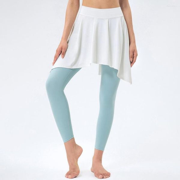 Shorts ativos Yoga Saia curta Quadril Roupas de alças finas Dança externa Secagem rápida Fitness Esportes respiráveis femininos de verão