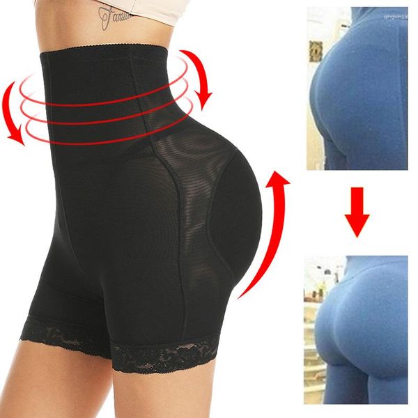 Intimo modellante da donna BuLifter imbottito Hip Booty Enhancer Vita alta Mutandine di controllo della pancia Slip Shapewear Ass Pad Pantaloncini Body Shaper Intimo