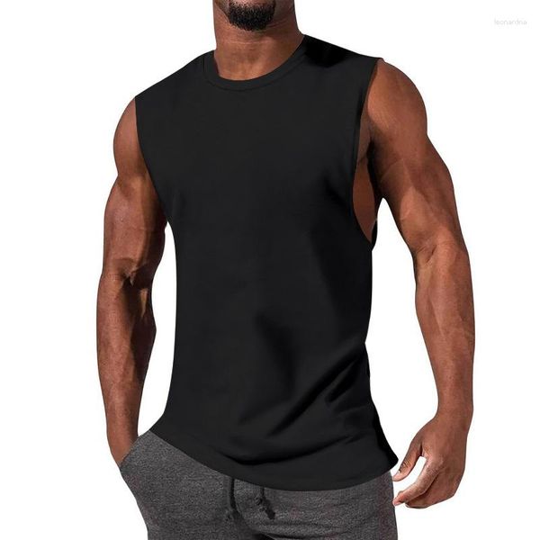 Männer Tank Tops 2023 Sommer 2yk Für Mann Einfarbig Rundhalsausschnitt Gym T-shirts Training Casual Ärmellose Weste Pullover männer Kleidung