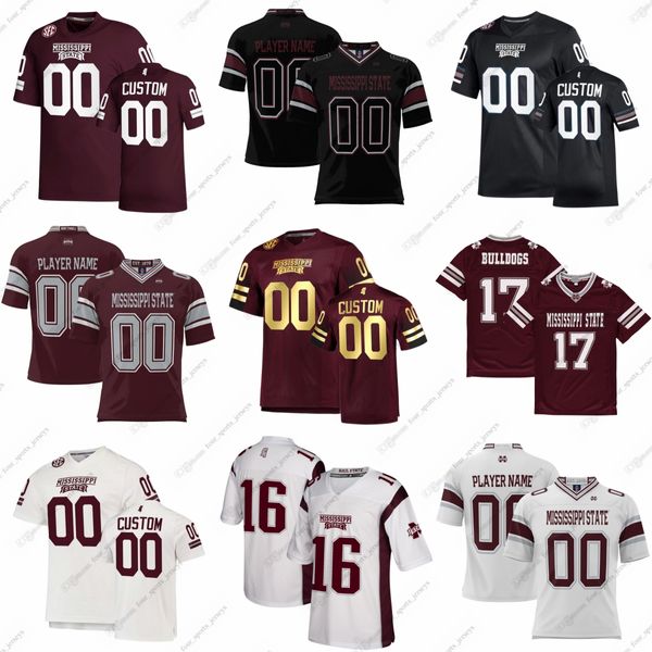 Maglie personalizzate NCAA College Football Smith Anderson Davis Harris Russell Crumedy Pickering Clayton Dinkins Nelson Russell''Mississippi''State''Bulldogs''