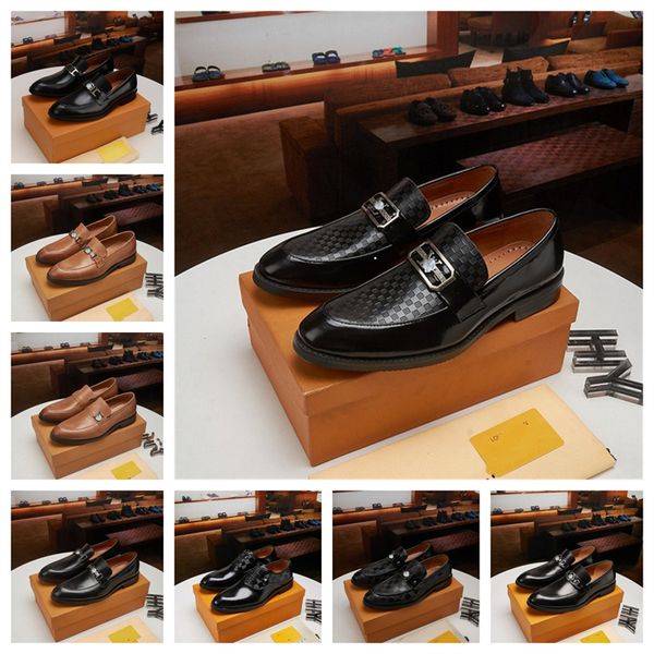 Original Italian Men Shoes Genuine Leather Formal Luxury Designer Dress Mocassini Nappa Casual Business Work Driving Shoes Flats Wedding Size
