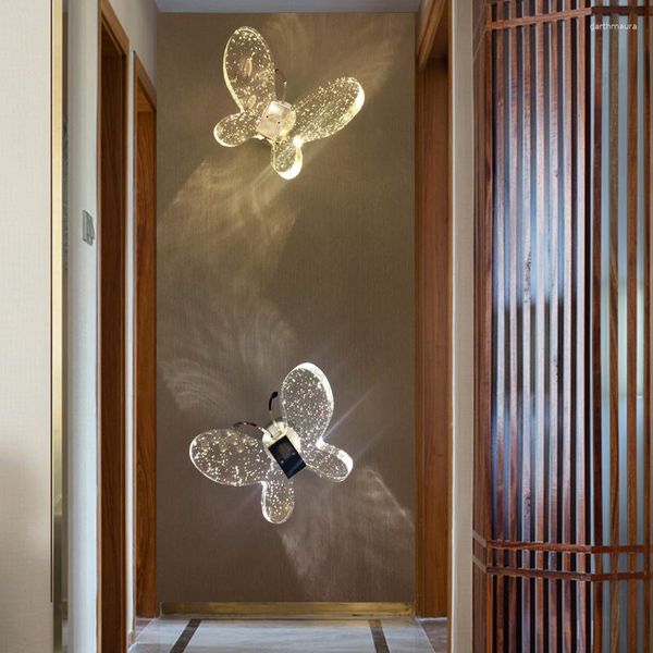 Стеновые лампы современное гостиное хрустальное зеркало