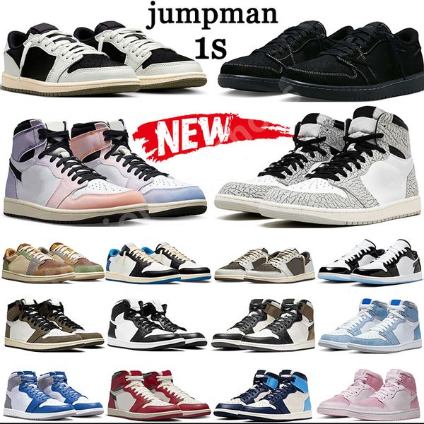 scarpe da basket con box jumpman 1 1s low 1s Black Phantom 1 1s Mocha Voodoo Low Concord Vintage UNC Grey Skyline Stealth Starfish sneakers da uomo scarpe da ginnastica