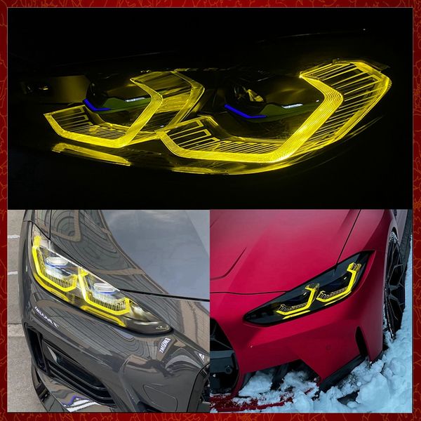 Geeignet für BMW 2 3 4 5 Serie M3 M4 M5 F30 F35 F36 F80 CSL 4 Serie DRL i4 LED-Platine G80 G22 G82 G23 G26 Lampen Tagfahrlicht zitronengelb Zubehör Lichter Lampe