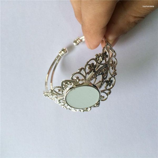 Bangle Sublimazione Braccialetti in bianco per le donne Braccialetto di fiori di moda Gioielli Trasferimento di calore Stampa Materiale regalo fai da te 08283 Raym22