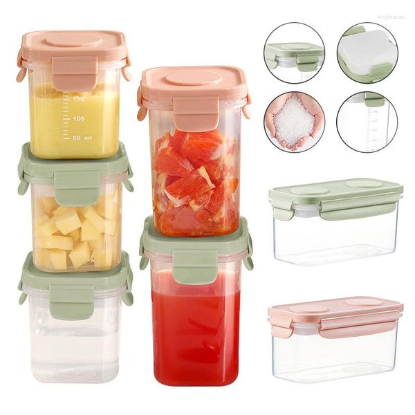 Bottiglie di stoccaggio Contenitori per alimenti in plastica Frutta per neonati Latte Crisper con ghiacciaia staccabile Frigorifero portatile Vaso per bambini