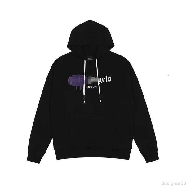 Hoodie Erkekler için Plam Moda Açısı Pamuk Unisex Tasarımcı Moda 2022 Marka Mektubu Baskı Sprey Boyalı Külkü ve Kadın Çift Jack NP3J