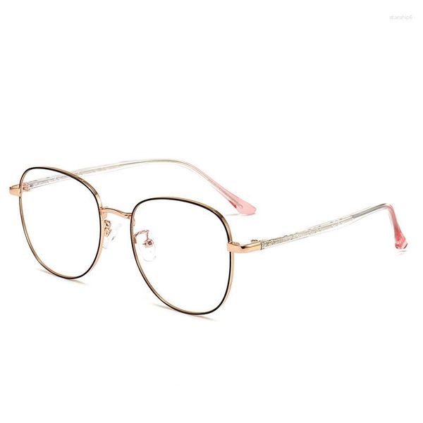 Sonnenbrillenrahmen Metallbrille Herren Einfache Modische Brillen Damen Retro Trendige Myopiebrillen mit Kernbügeln 29260