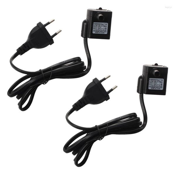 Luftpumpen Zubehör 2X AC 220V 3W Tauchwasserpumpe für Aquarium Teich Brunnen EU Stecker