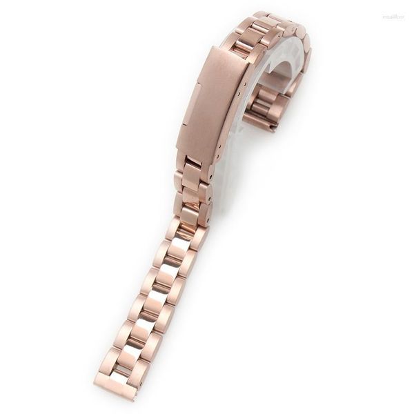 Cinturini per orologi Cinturino di alta qualità Cinturino in acciaio inossidabile 10 12 14 16 18mm Cinturino Nero Oro rosa Argento Cinturino in metallo Orologi da polso Bracciale Deli