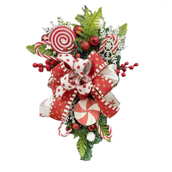 Dekorative Blumen Weihnachten Türkranz Tropfen handgefertigt für Garten Outdoor Indoor Home Hängende Ornament