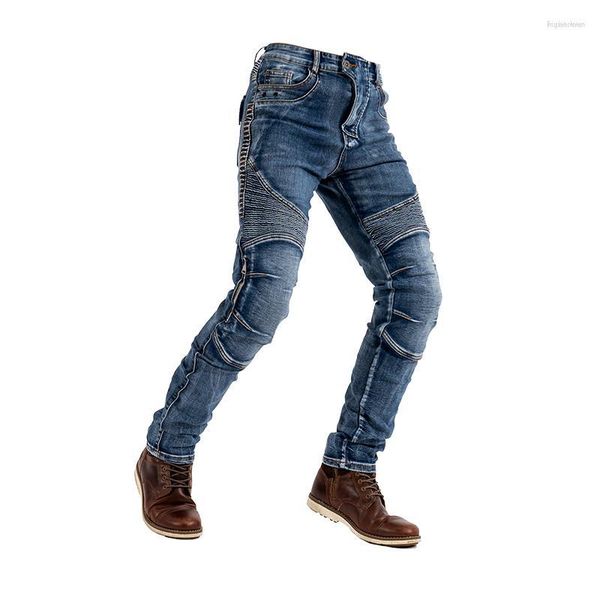 Jeans da equitazione per armature da motociclista con 4 X ginocchiere per anca Pantaloni da corsa per motocross Pantaloni da ciclismo per moto protettivi