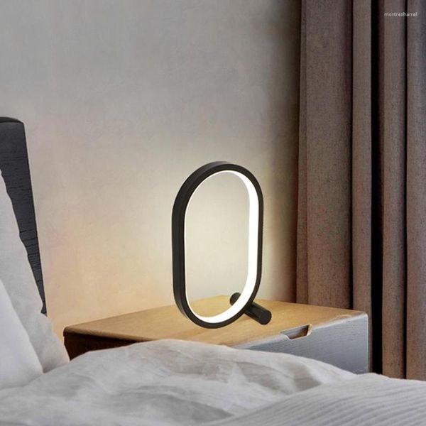 Tischlampen LED-Lampe dimmbar 3 Farben RGB Touch-Taste Schalter Nachtnachtlicht Eisen Silikon Schlafzimmer Schreibtisch Home Decor