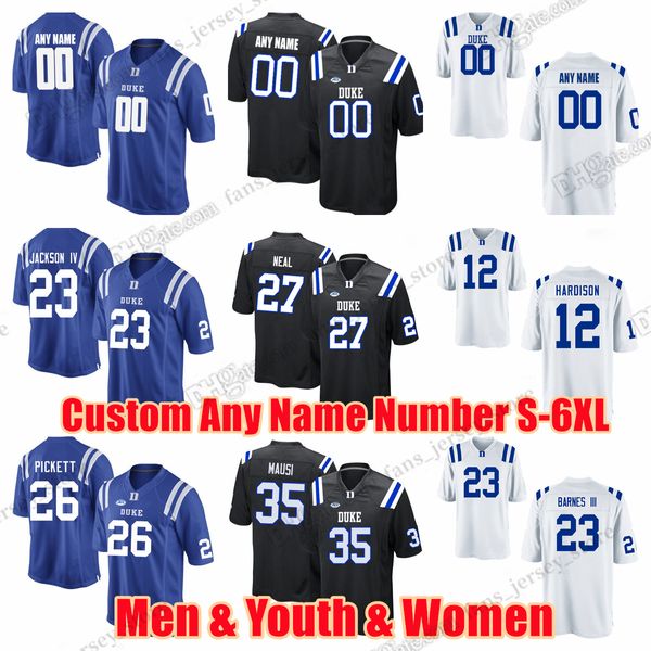 NCAA S-6XL Duke Blue Devils College Football Maglie Michael Carter II Luca DiamontMark Birmingham Chris Rumph II Myles Hudzick DANIEL JONES Qualsiasi nome Qualsiasi numero