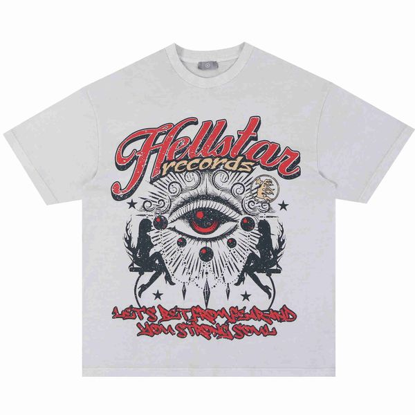 Männer und Frauen New Hellstar Studios Eye of Providence Girl Make Old Wash High Street Fashion Short Sleeve Men