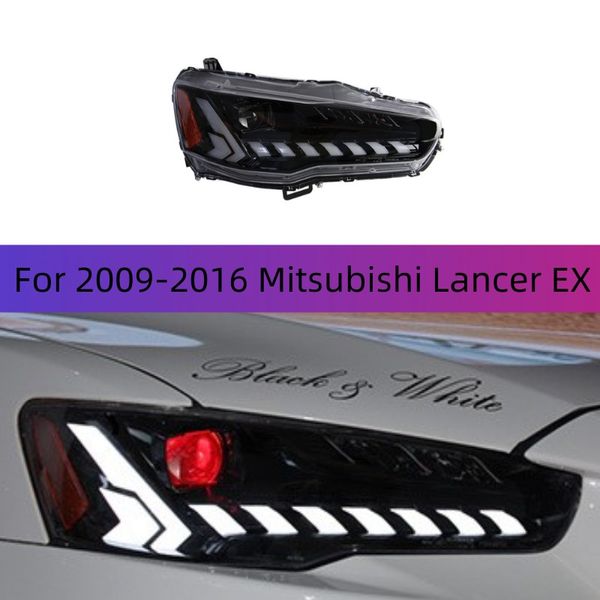 Auto LED Front Lampe Beleuchtung Für 20 09-20 16 Mitsubishi Lancer EX Scheinwerfer Montage EVO Lauf Bremse Kopf lichter Auto Zubehör