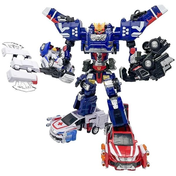 Transformationsspielzeug Roboter 5 IN 1 Hallo Carbot Penta Storm X Transformationsroboter in Auto-Actionfiguren Verformungsrettungsautospielzeug für Kinder Geschenk 230621