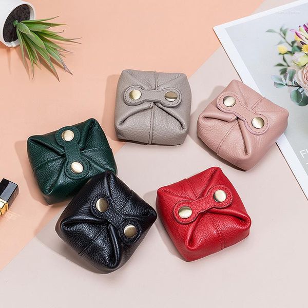 Bolsas de cosméticos femininas bolsa de couro de vaca macia elástica real bolsa de maquiagem para viagem fone de ouvido caixa de chaves porta-moedas porta-batom armazenamento