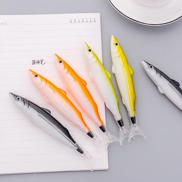 1 adet sevimli balık şekli tükenmiş kalem yaratıcı top 0.38mm öğrenci yazma hediye promosyon kırtasiye