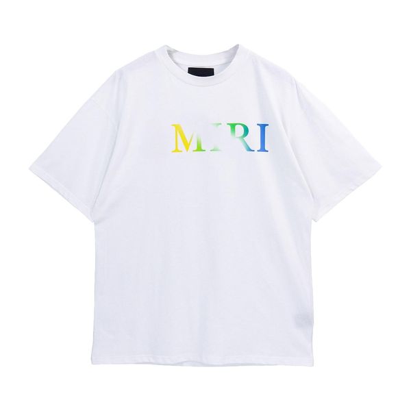 Мужские рубашки дизайнерская рубашка с ограниченным тиражом пары Tees Miri Summer Fashion Brand Splash-Ink Пятна Принт с коротким рукавом.