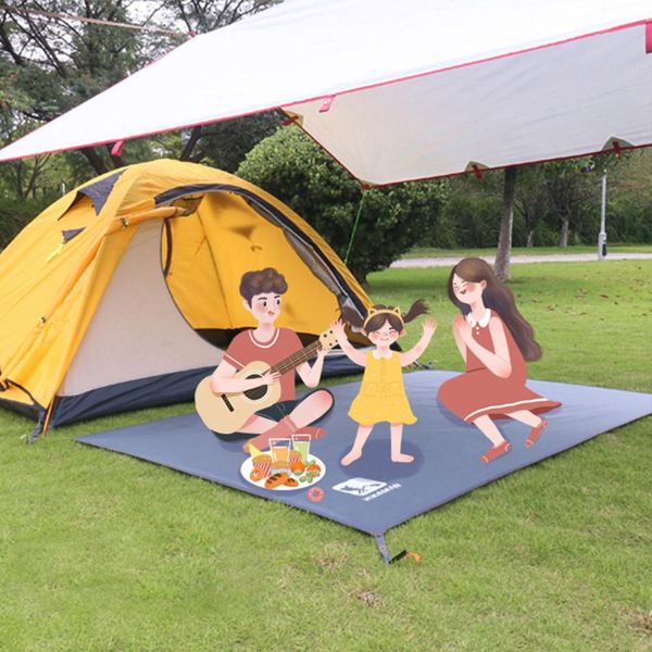 Mat Camping Ten Tent Covering Picnic Sun Shade Canopy Camping Accessori da campeggio 0,22/0,28/0,38/0,42/0,48 kg 1pc di zecca NUOVO