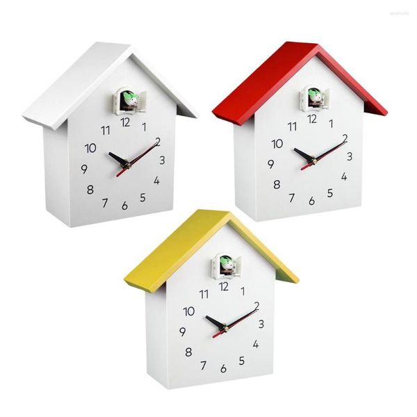 Relógios de parede Decoração para pendurar Suprimentos para casa Tamanho compacto Duradouro Economia de espaço Decorativo Doce Presente Silencioso Branco