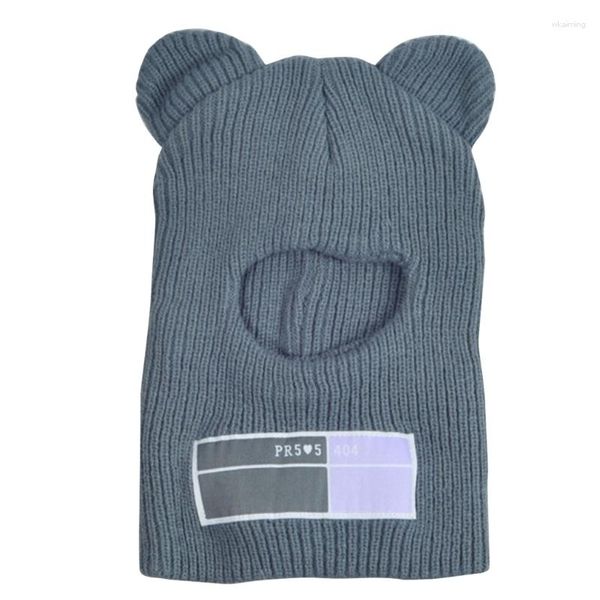 Berretti Ragazze Berretti Lavorati A Maglia Con Simpatico Cartone Animato Orecchie Di Animale Berretto Inverno Caldo Cappello Lavorato A Maglia Maschera Da Sci Per Adolescenti