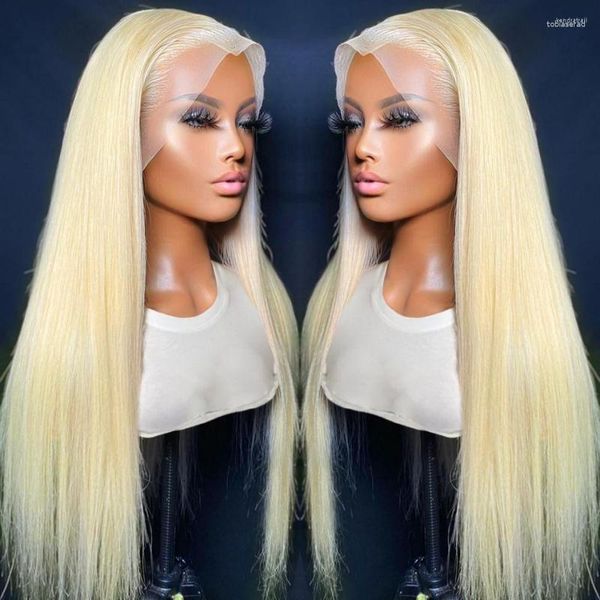 Transparente 613 Spitze Frontal Perücke Honig Blonde Farbe Brasilianische Remy Knochen Gerade 13x4 Front Menschliches Haar Perücken Für schwarze Frauen