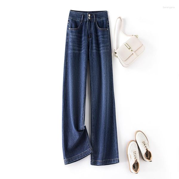 Damenjeans, Sommerblau, weites Bein, Bananen, Damen, hohe Taille, Y2K, Mutterhose, Freund, Vintage, Baggy, coole Hose