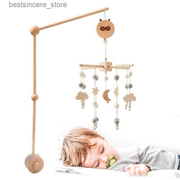 Sonagli per bambini Giocattoli 0-12 mesi per neonato Culla Lettino Campana di legno Mobile Sonagli per bambini Carosello per culle Giocattolo musicale per bambini Regalo L230522