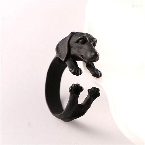 Кластерные кольца 3D Реалистичные добычи для собак Металлические животные Регулируемые для женщин щенка