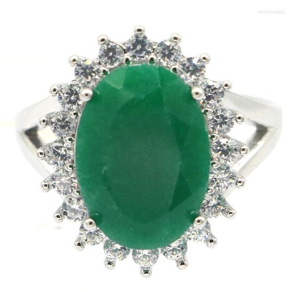 Cluster Rings Anel de PRATA ESTERLINA 925 SÓLIDO 5g Verdadeiro Vermelho Rubi Verde Esmeralda Azul Safira CZ Para Noivado Feminino