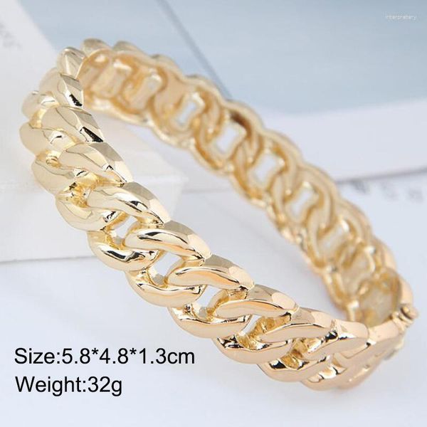 Pulseira Punk Gold Chain Bangles Para Mulheres Charme Moderno Simples Meninas Homens Jóias Acessórios Presente Melv22