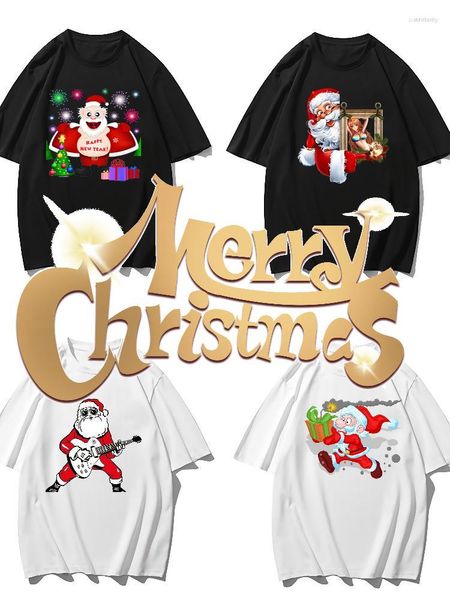 Herren T-Shirts Herren Frohe Weihnachten Elch Alter Mann Bedrucktes T-Shirt Herren Damen Unisex Lustiges lässiges Harajuku-Top