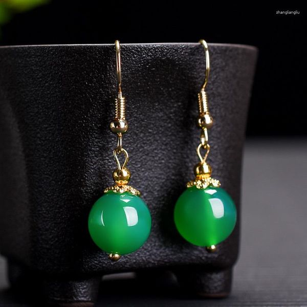 Ohrhänger zum Selbermachen, natürliche grüne Achatperlen, Jade-Anhänger, Jadeit-Schmuck, Modeaccessoires, handgeschnitztes Glücksamulett, Geschenke für ihre Frau