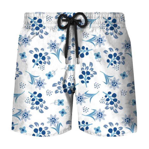 Roupa de banho masculina Floral Plant Graphic Board Shorts Men Casual Maiô Estampado em 3D Homme Hawaii Beach Shorts Calças Summer Cool Swim Trunks 230621
