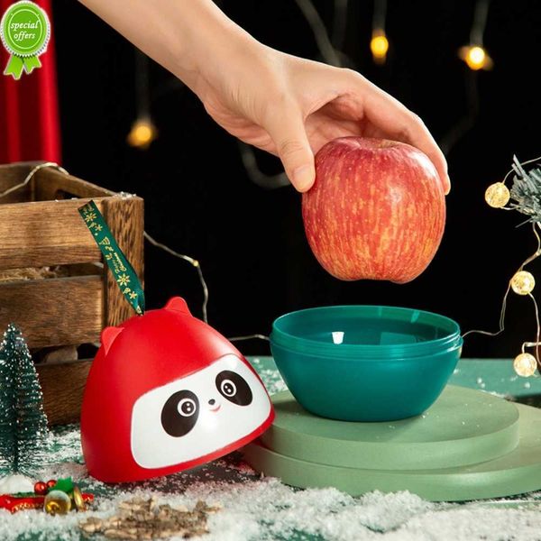 2022 Yeni Noel Elma Kutusu Sevimli Kardan Adam Panda Çocuklar Şeker Hediyeleri Çanta Merry Cristmas Dekorasyon Xmas Navidad Mutlu Yıllar 1 PCC