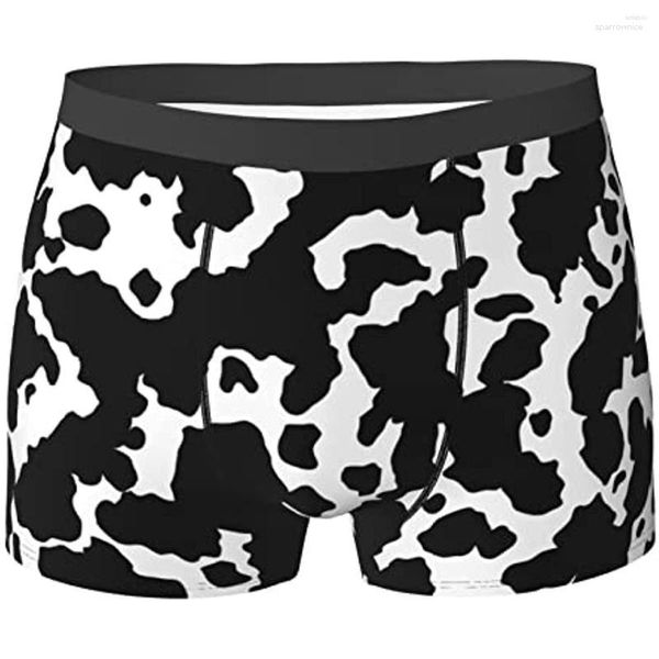 Mutande Mucca Stampa Uomo Latte Intimo Boxer Slip Regular Sport Mens Hombre Sexy