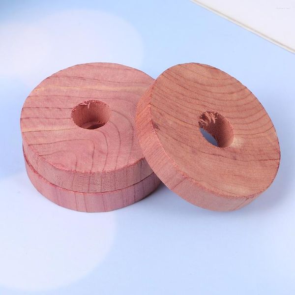 Scatole portaoggetti 30 pezzi in legno di cedro Ring Bug blocco armadio profumato 4,8 0,9 cm in legno