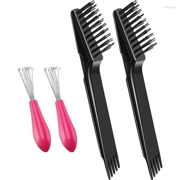 4-teiliges Haarbürsten-Reinigungswerkzeug, Kamm, Haarbürstenreiniger, Rechen zum Entfernen von Schmutz zu Hause und im Salon